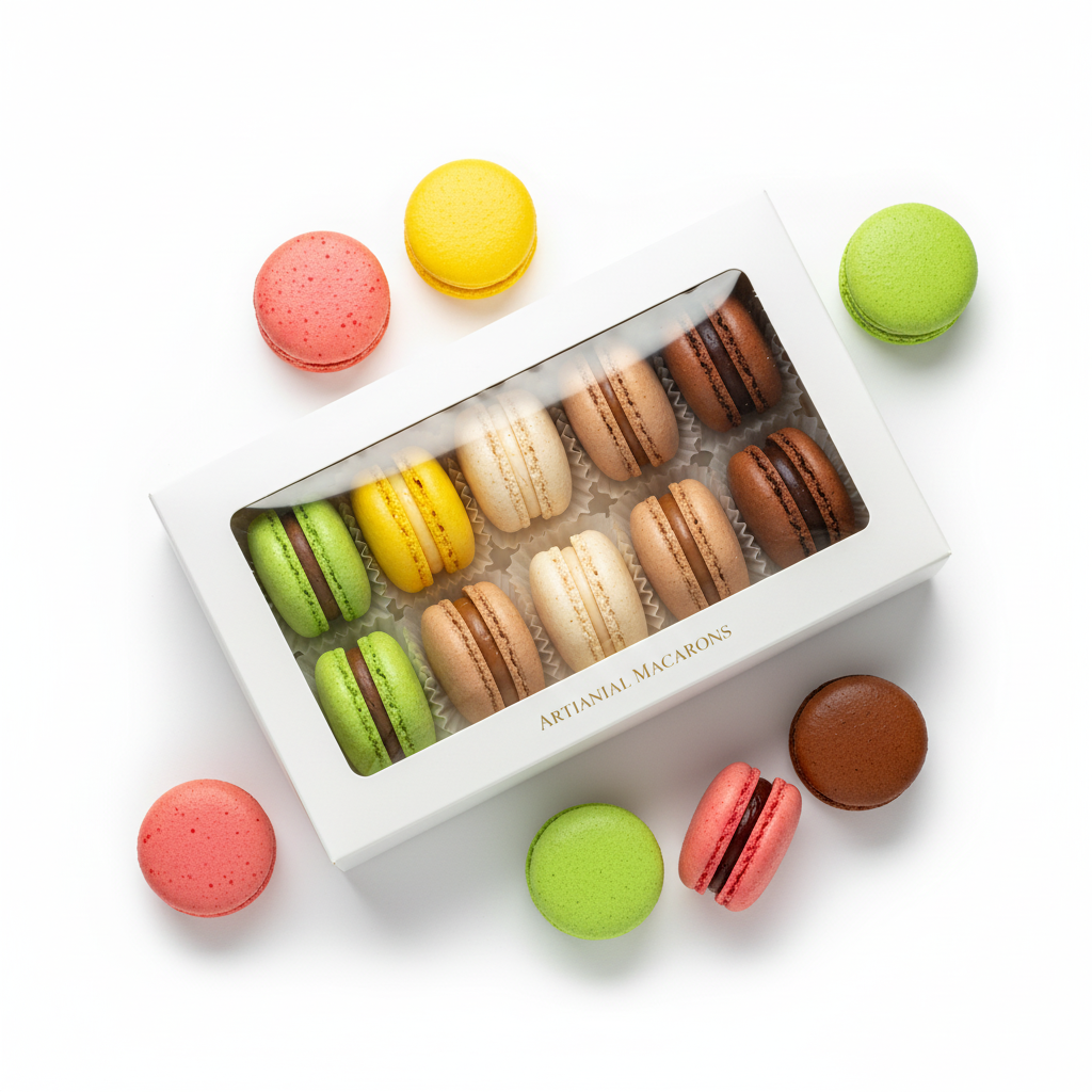 Boîte de macarons assortis